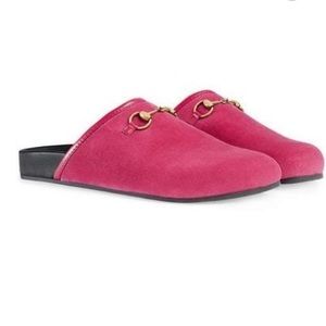 Gucci Horsebit Velvet Shoes
